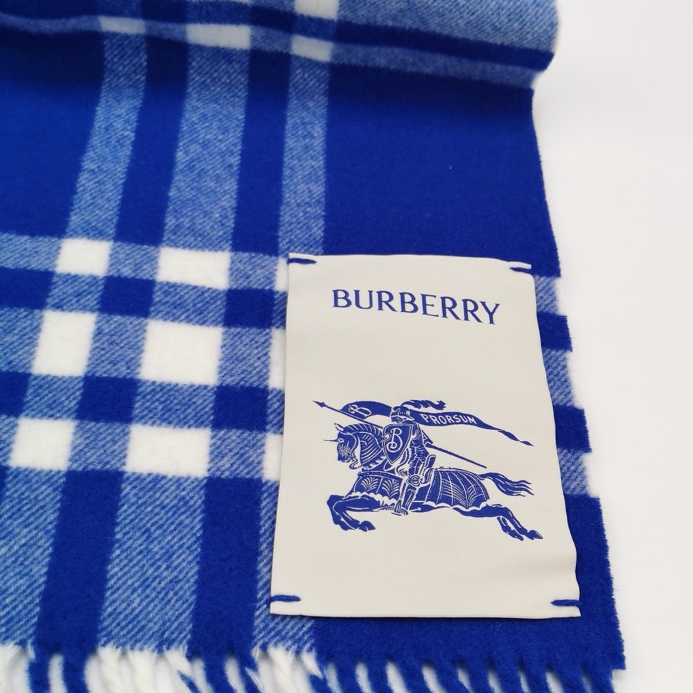Burberry Royal Blue Plaid Scarf